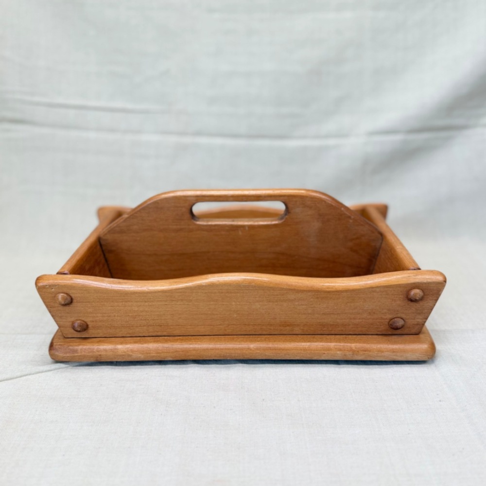 Vintage Wooden Mail Organizer Desktop Entryway Catchall Office Storage - Picture 2 of 11
